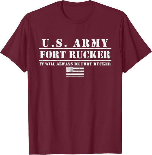 Fort Rucker Alabama Aviation Al It Will Always Be Ft Rucker T-Shirt - T-Shirt | Maroon