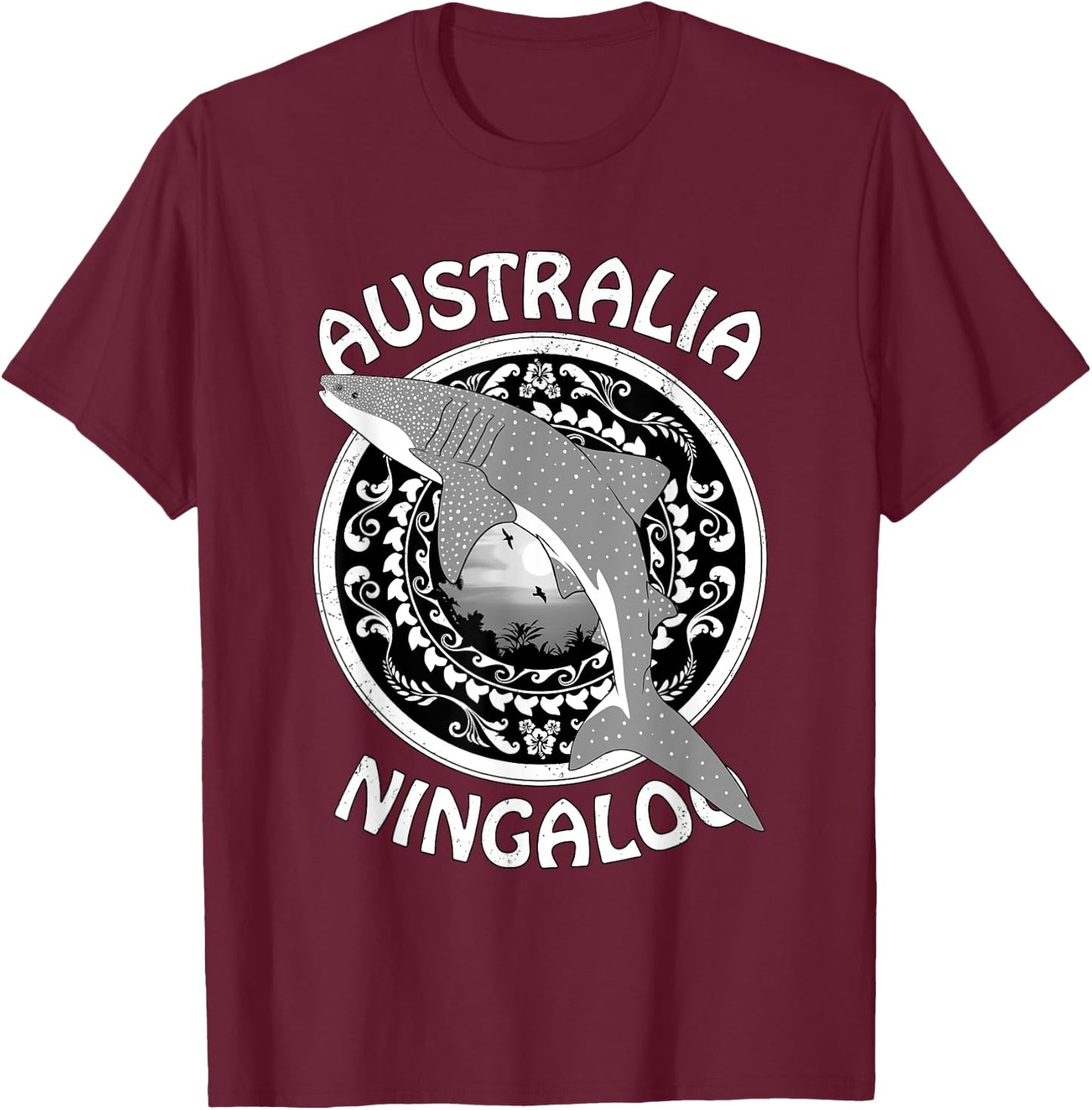 Whale Shark Ningaloo Australia T-Shirt - T-Shirt | Maroon