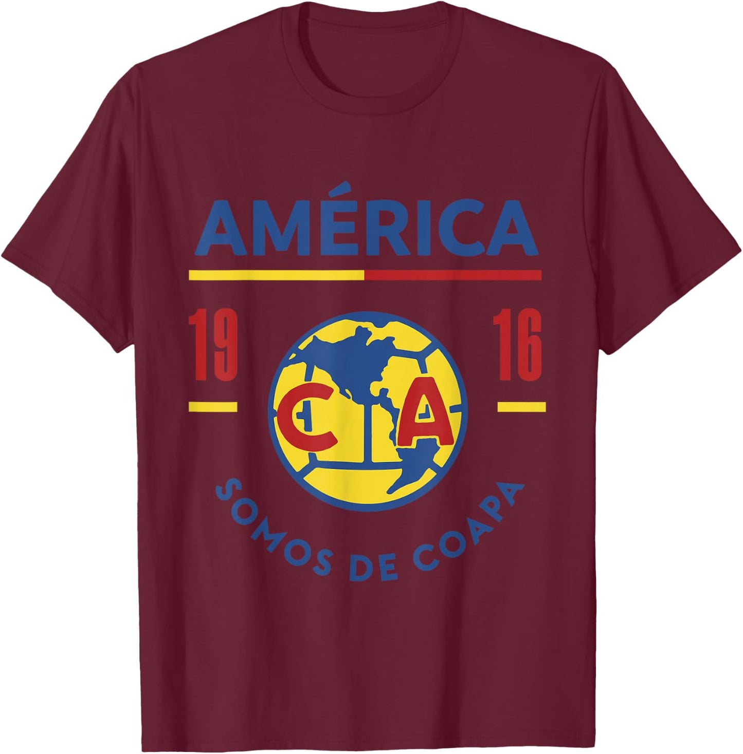 Club America - Score Big with Our Exclusive Collection T-Shirt - T-Shirt | Maroon