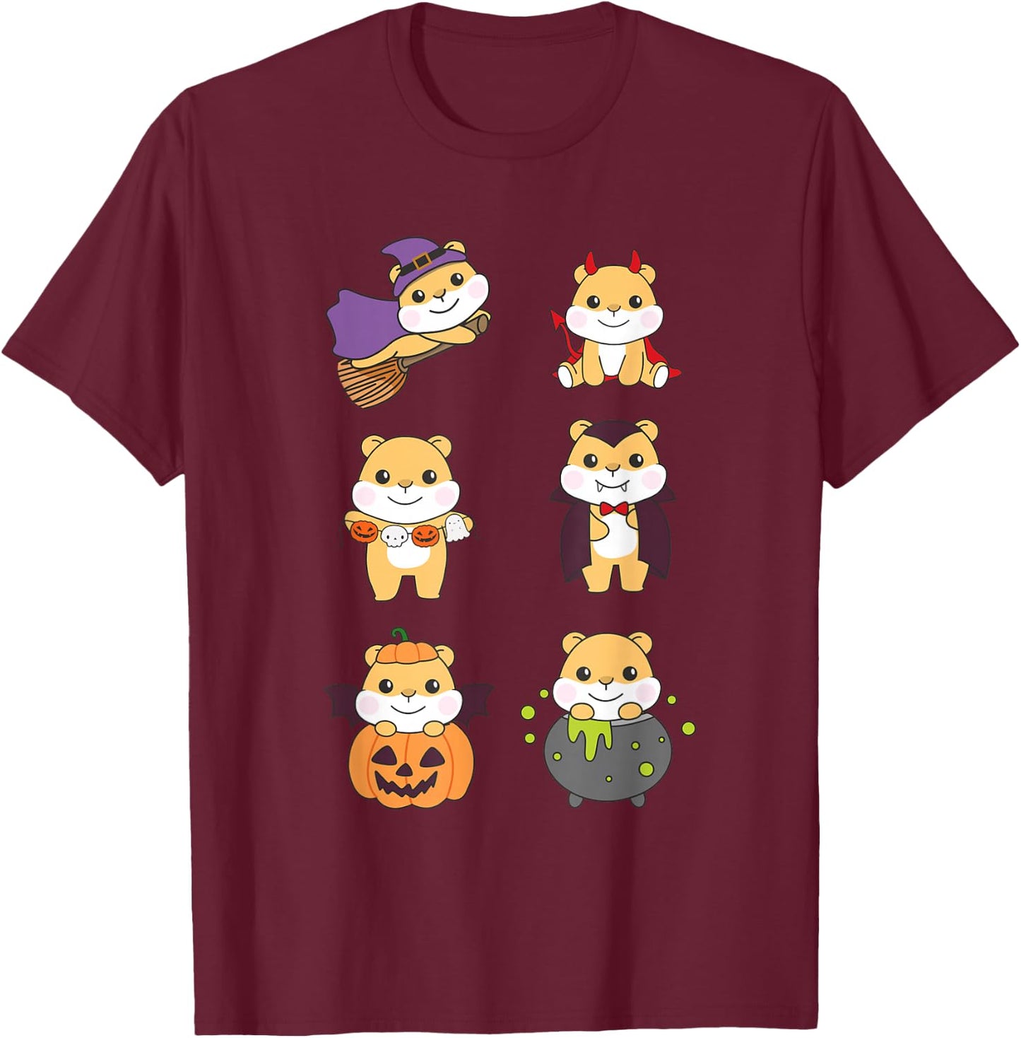 Hamster Halloween Costume Hamster Halloween T-Shirt - T-Shirt | Maroon