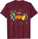 Mardi Gras Basketball Funny Sports Boys Kids Toddlers Men T-Shirt - T-Shirt | Maroon