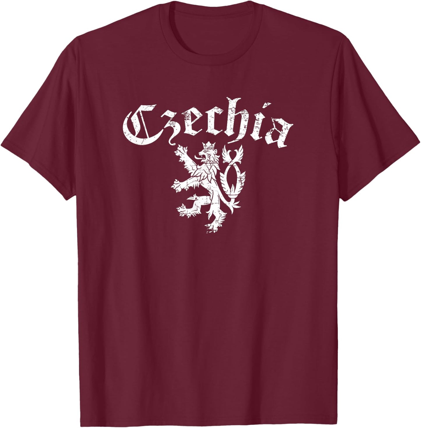 Cesko Czechia Lion Symbol Czech Republic Pride T-Shirt - T-Shirt | Maroon