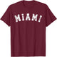 Vintage Miami Florida Retro Distressed T-Shirt - T-Shirt | Maroon