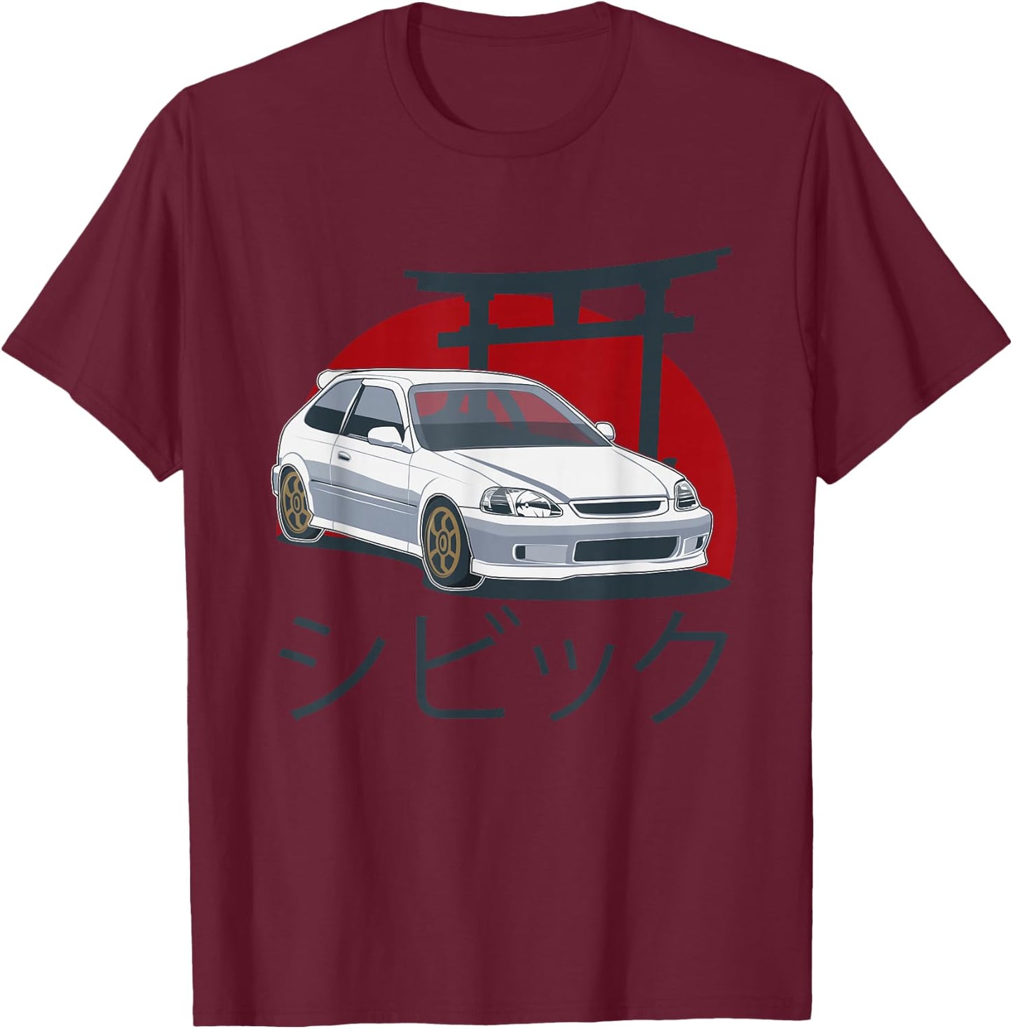 JDM Japan Motorsport tuning car 90s T-Shirt - T-Shirt | Maroon