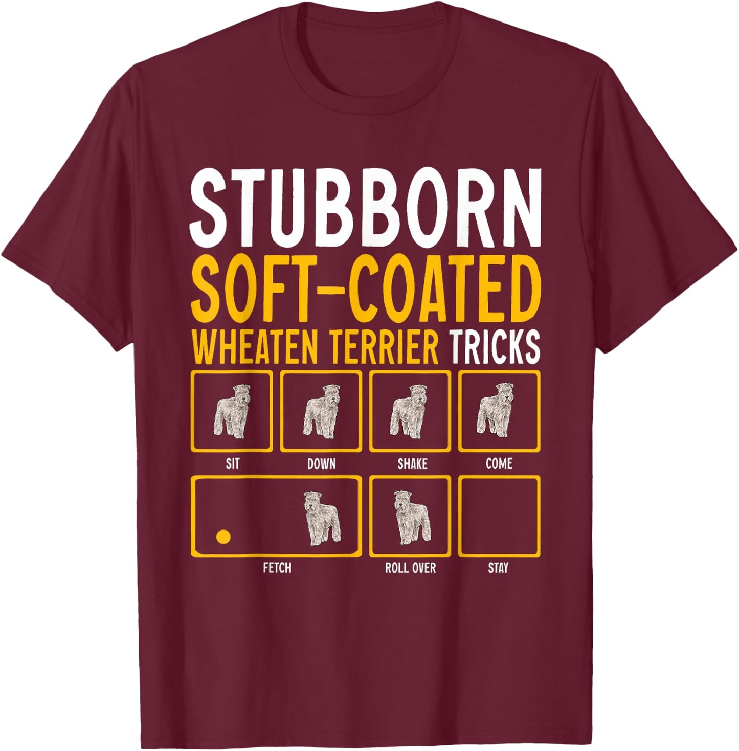 Irish Soft Coated Wheaten Terrier T-Shirt - T-Shirt | Maroon