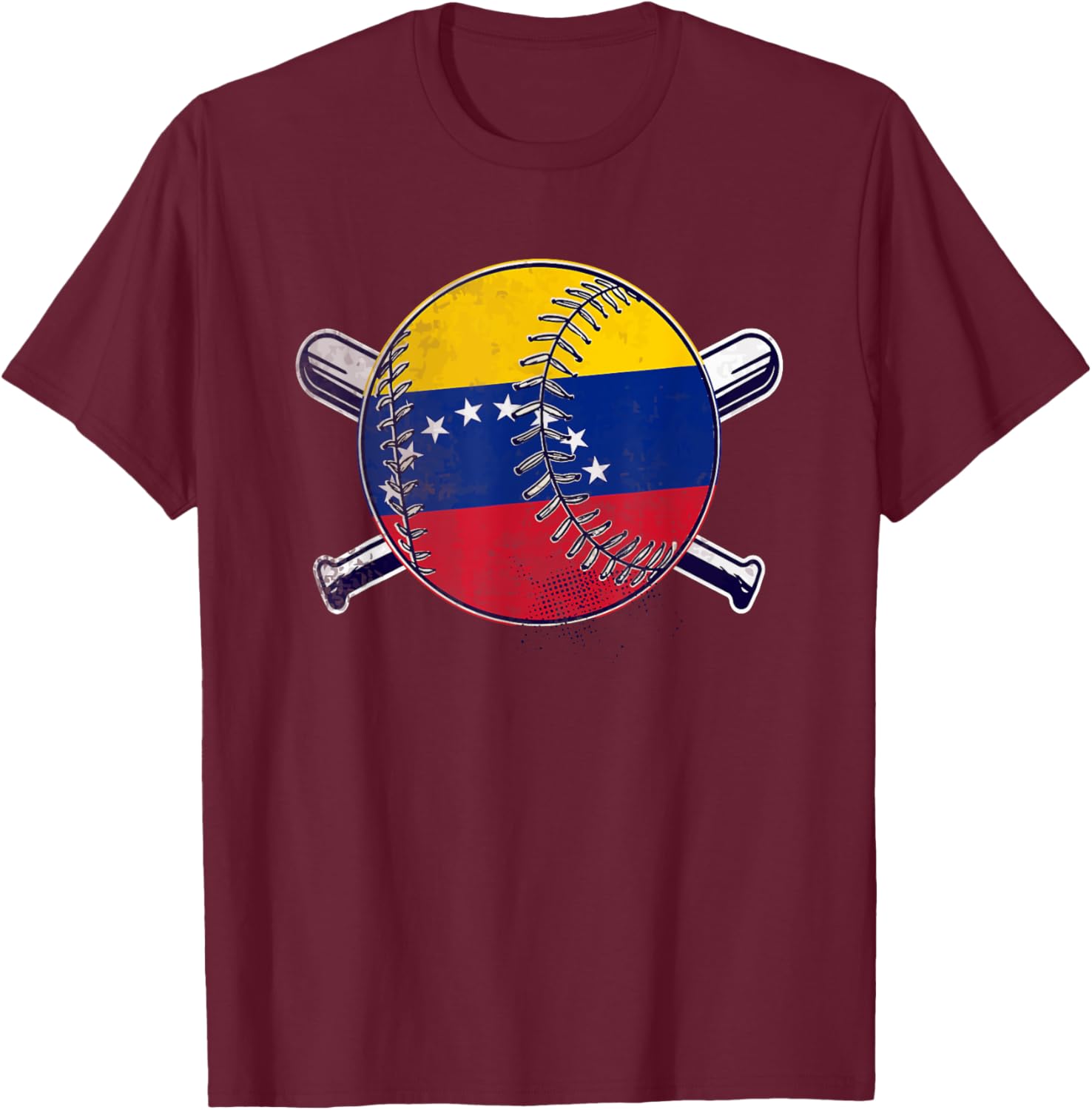 Venezuelan Baseball Sport Venezuela Baseball T-Shirt - T-Shirt | Maroon