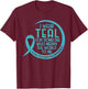 Tourette Syndrome Awareness Teal Ribbon I Wear Teal For T-Shirt - T-Shirt | Maroon