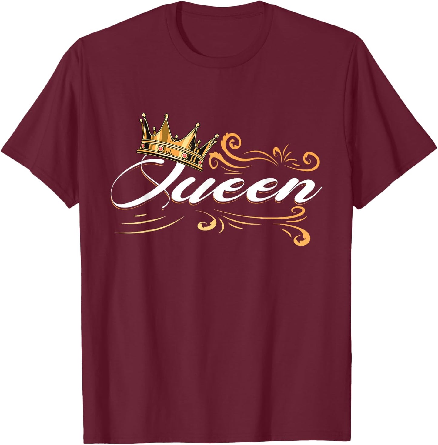 Awesome Queen Crown Crown me Font Queen T-Shirt - T-Shirt | Maroon