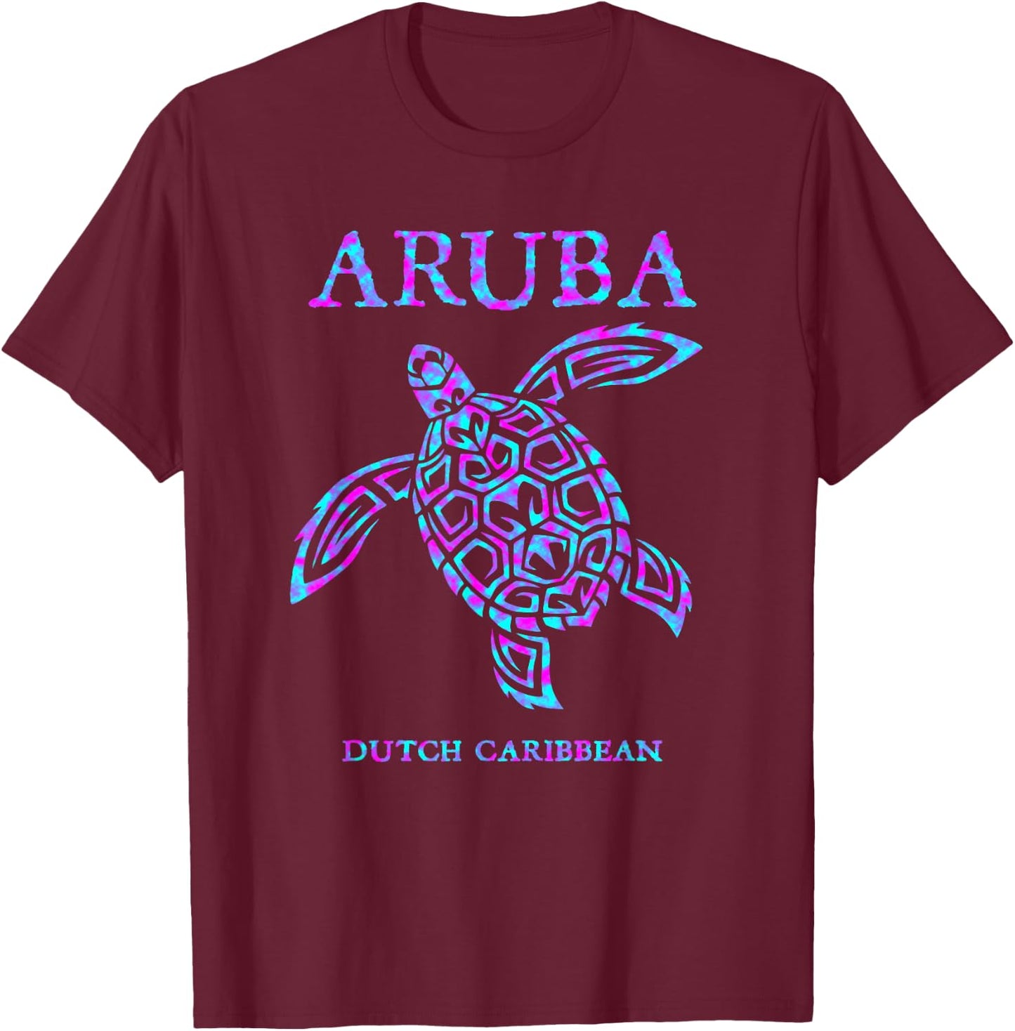 Colorful Aruba Sea Turtle Boys Girls Toddler Souvenir T-Shirt - T-Shirt | Maroon
