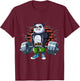 Bodybuilding and weightlifting designs Fitness Panda gains doing Deadlift Workout Training Gym T-Shirt - T-Shirt | Maroon
