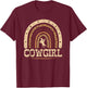 African American Cowgirl, Melanin Country Rainbow T-Shirt - T-Shirt | Maroon