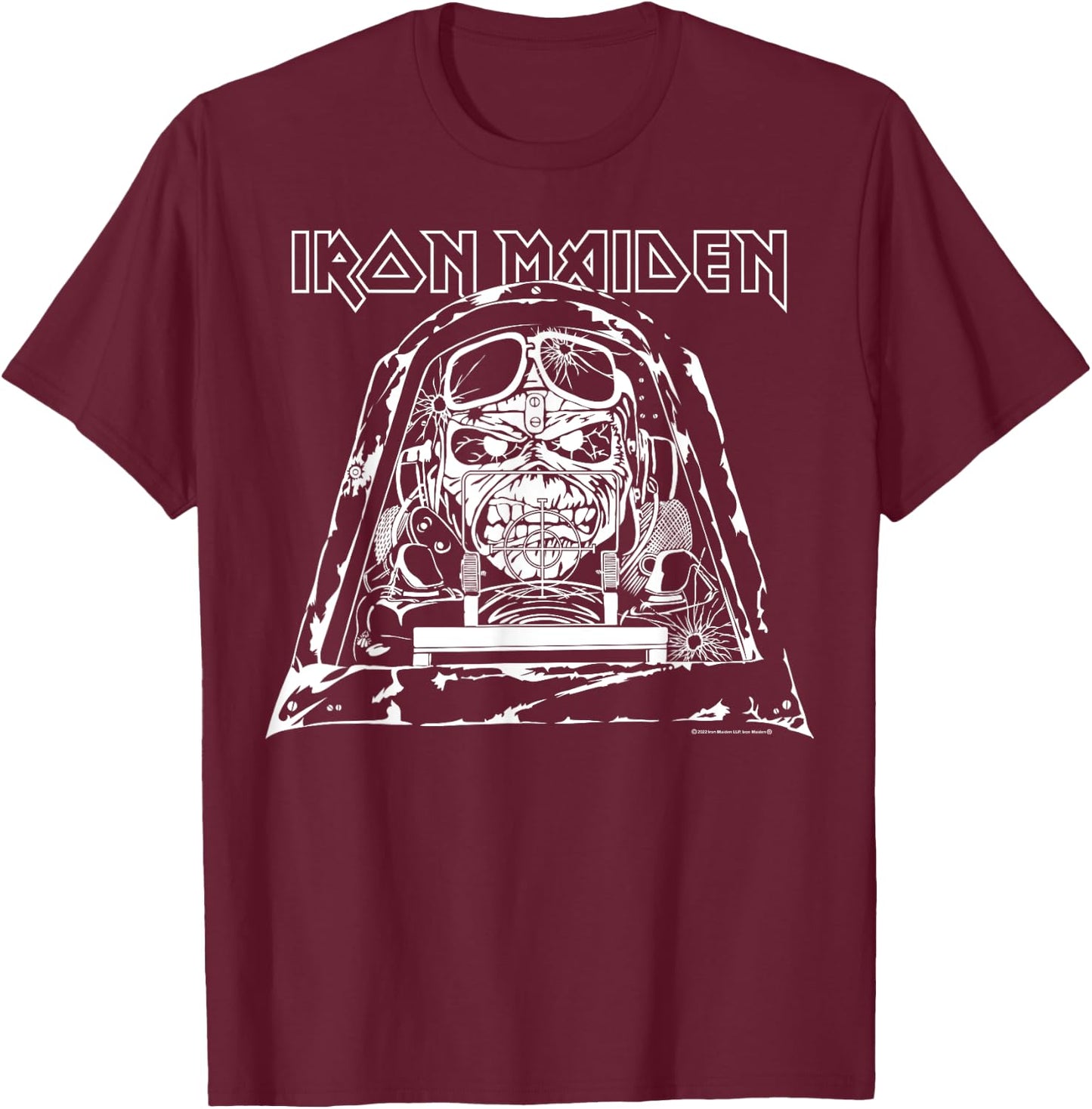 Iron Maiden - Aces High Line T-Shirt - T-Shirt | Maroon