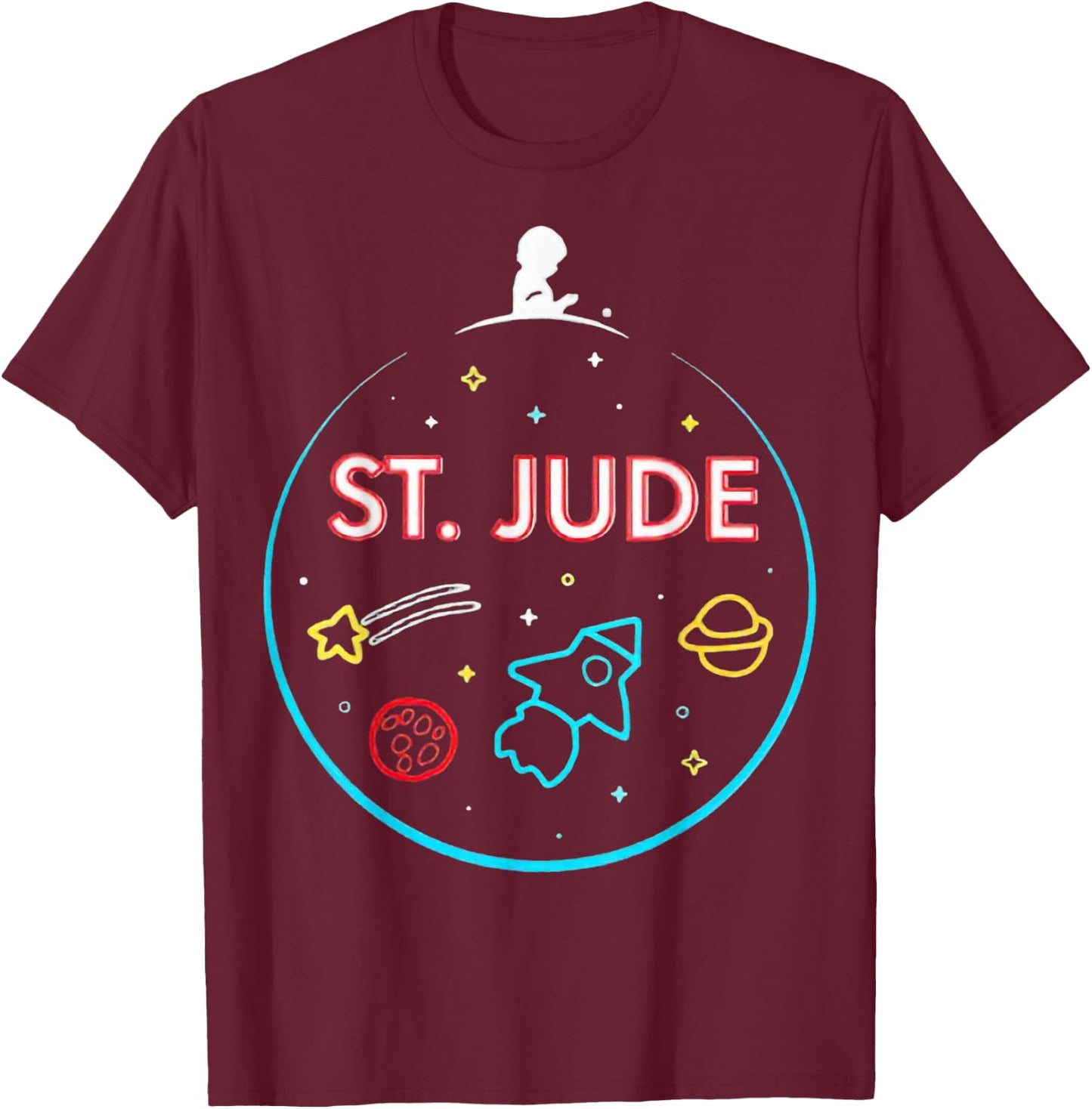 St. Jude Patient Ty Rocket New T-Shirt - T-Shirt | Maroon
