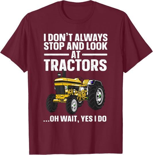 Best Tractor Art For Boys Men Women Cattle Tractor Farmer T-Shirt - T-Shirt | Maroon