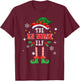 RN Nurse Elf Christmas Winter Holiday Family Matching Pajama T-Shirt - T-Shirt | Maroon