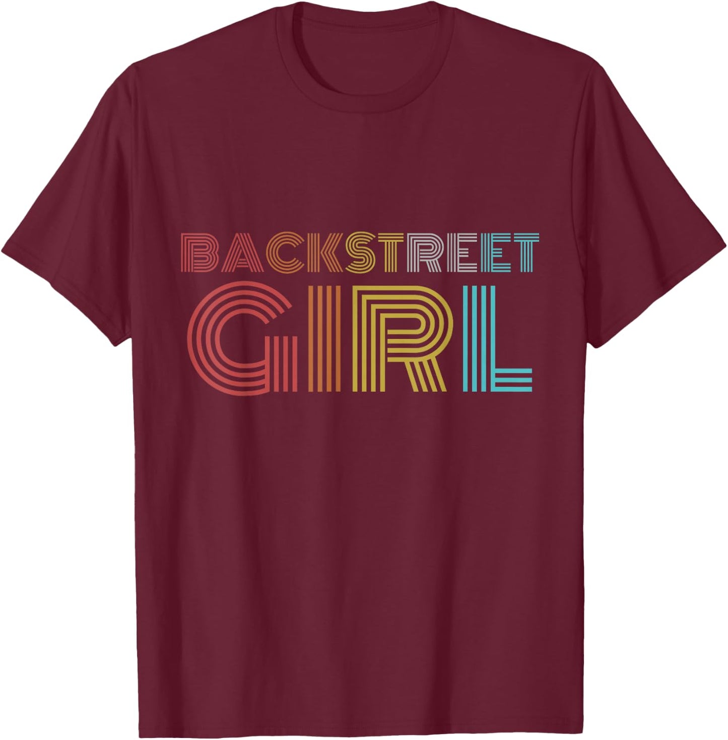 Retro Vintage Backstreet Girl T-Shirt - T-Shirt | Maroon