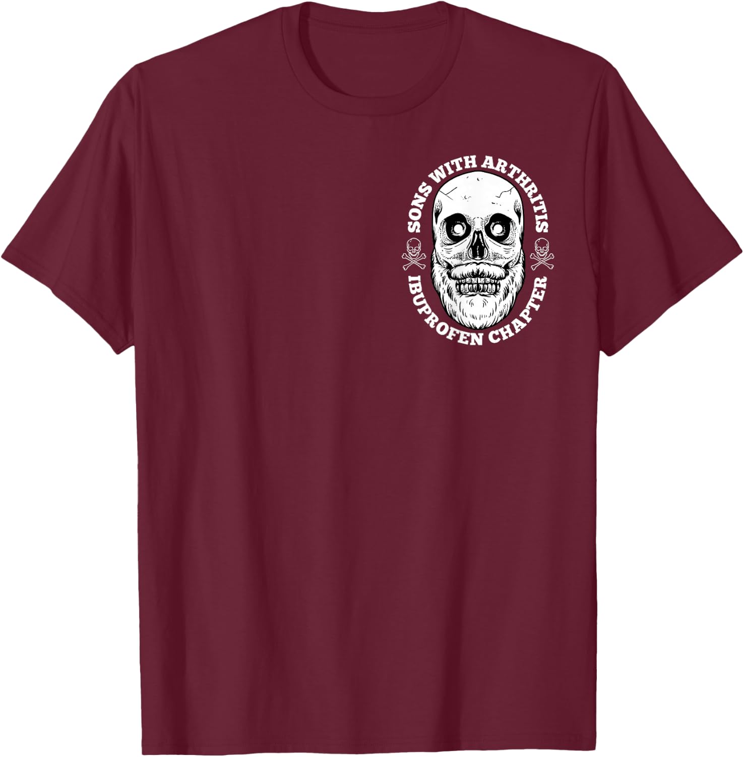 Sons With Arthritis 2 Sided Front Back Funny Retired Biker T-Shirt - T-Shirt | Maroon