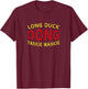Long Duck Dong Yankie Wankie Funny Vintage Retro 80s Black T-Shirt - T-Shirt | Maroon
