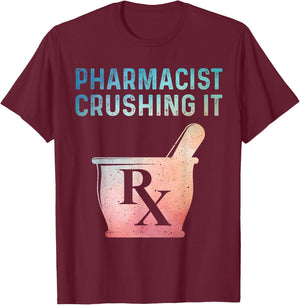 Funny Pharmacist Design Women Pharmacy Technician T-Shirt - T-Shirt | Maroon