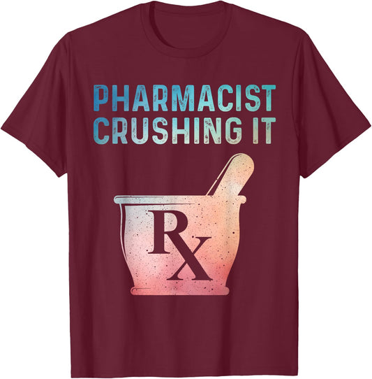 Funny Pharmacist Design Women Pharmacy Technician T-Shirt - T-Shirt | Maroon
