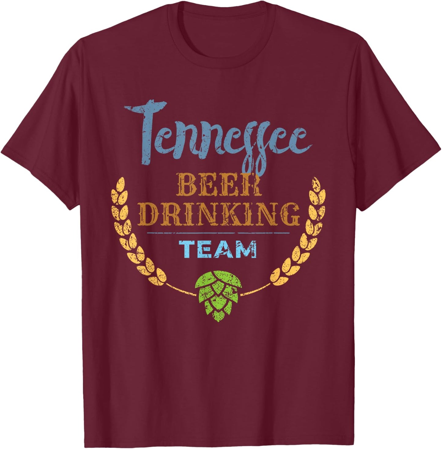 Tennessee Beer Drinking Team Vintage Style T-Shirt - T-Shirt | Maroon