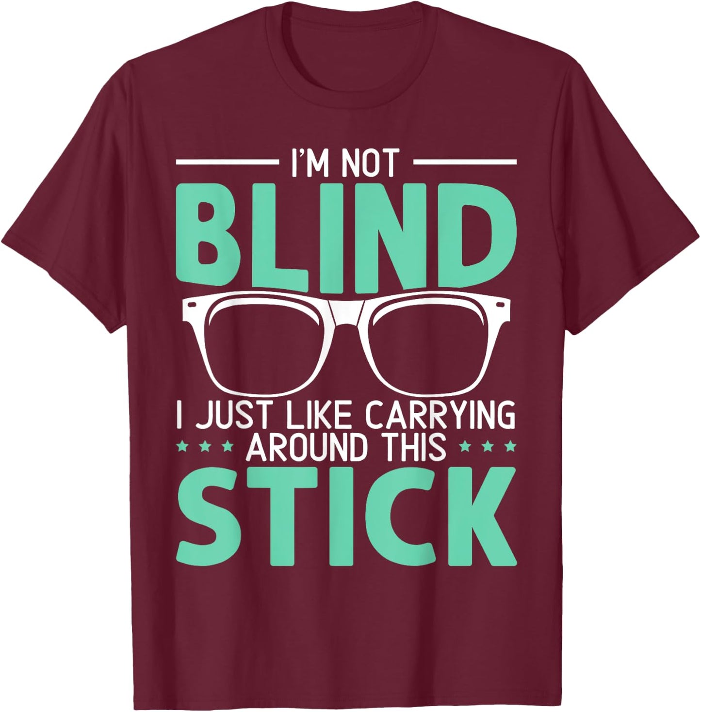 Visually Impaired Braille Visual Blind Awareness T-Shirt - T-Shirt | Maroon