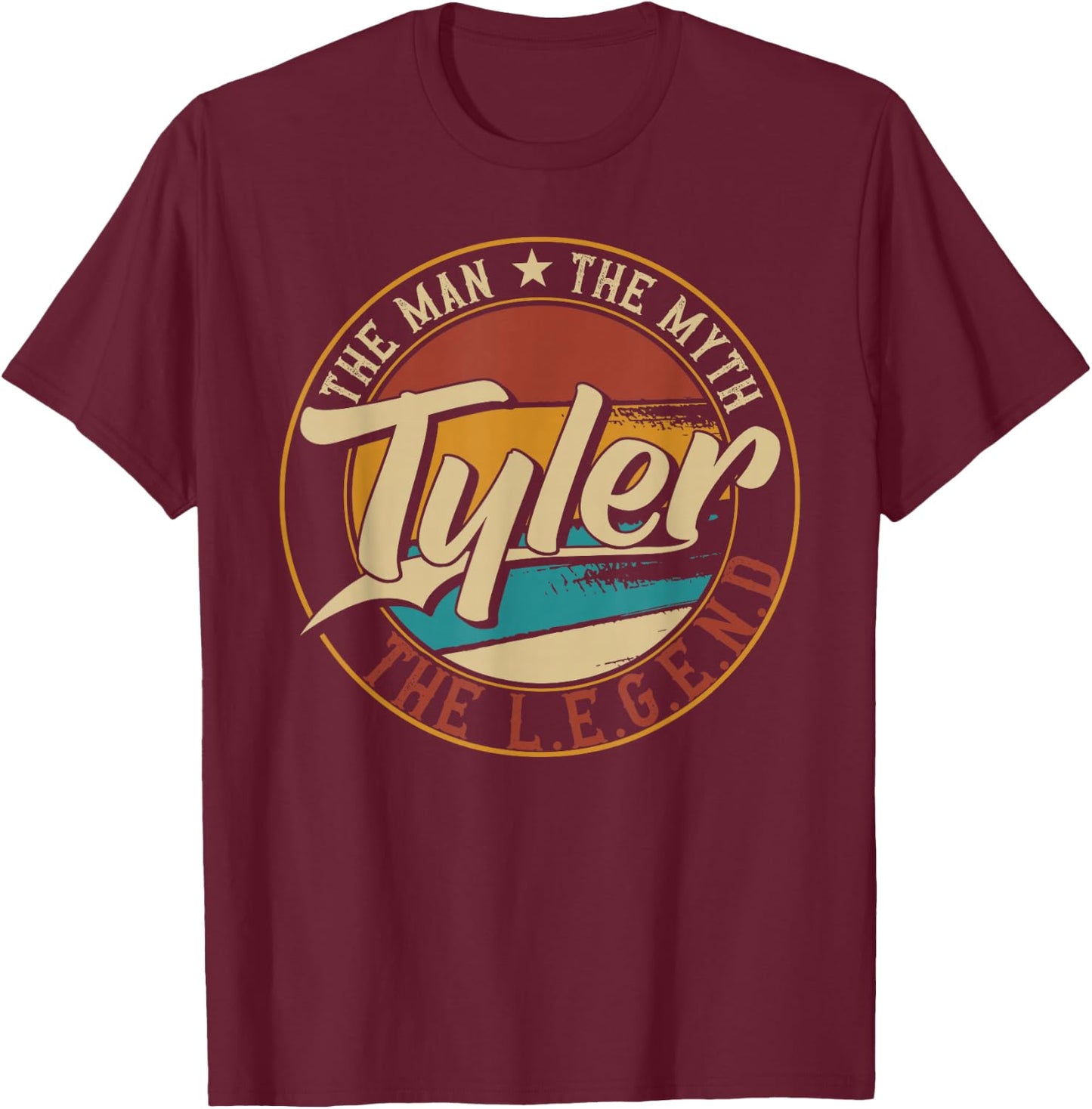 The Best Outfits & Accessories for Tyler Tyler The Man The Myth The Legend T-Shirt - T-Shirt | Maroon