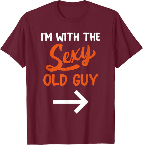 Lazy Halloween Costume for Couple I'm with The Sexy Old Guy