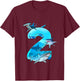 Kids Shark Boy 2 Years Birthday Child Children Birthday T-Shirt - T-Shirt | Maroon