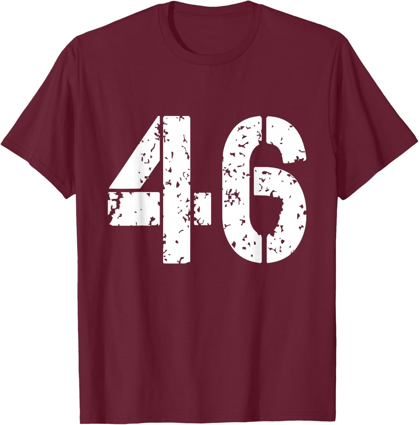Number 46 Varsity Team - 46th Birthday & 46 Years Old T-Shirt - T-Shirt | Maroon