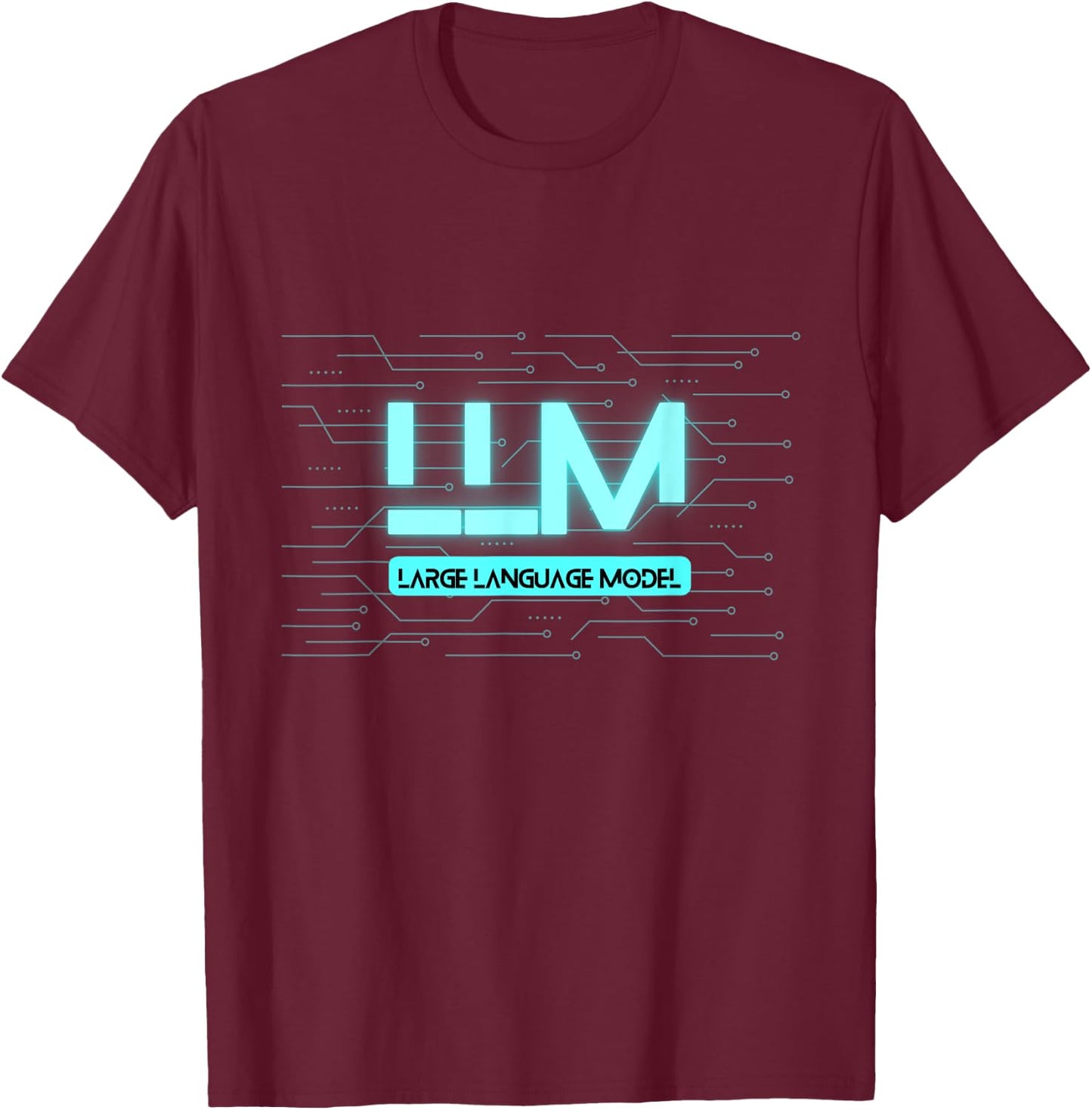 Large Language Models LLM Generative AI Deep Learning GPT T-Shirt - T-Shirt | Maroon
