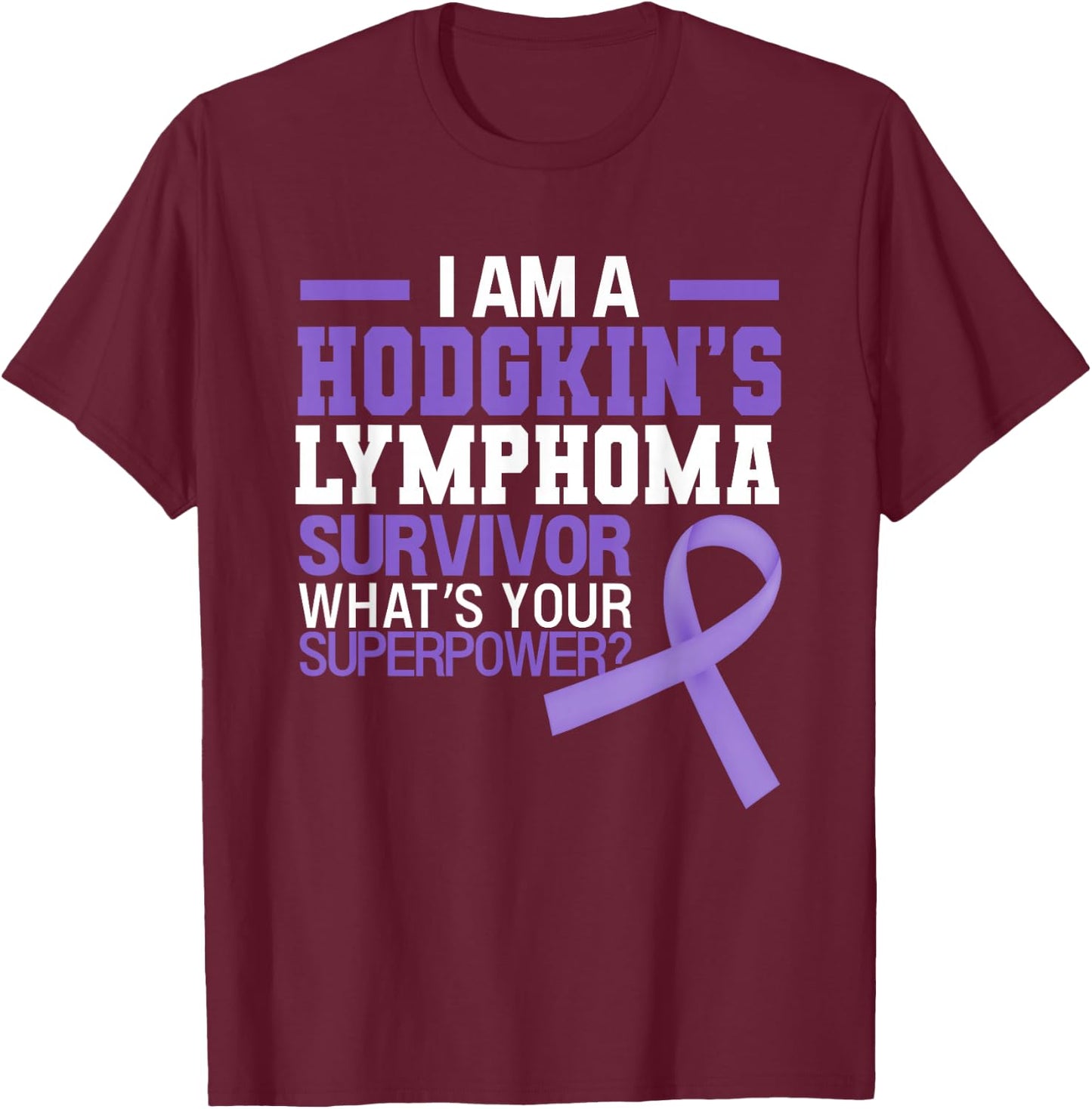 Hodgkins' Lymphoma Cancer Awareness Beat The Cancer T-Shirt - T-Shirt | Maroon