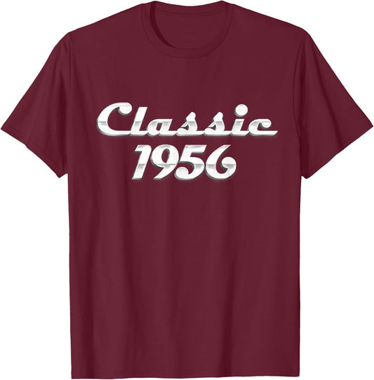 68 Year Old Gift Classic 1956 Vintage Car 68th Birthday T-Shirt - T-Shirt | Maroon