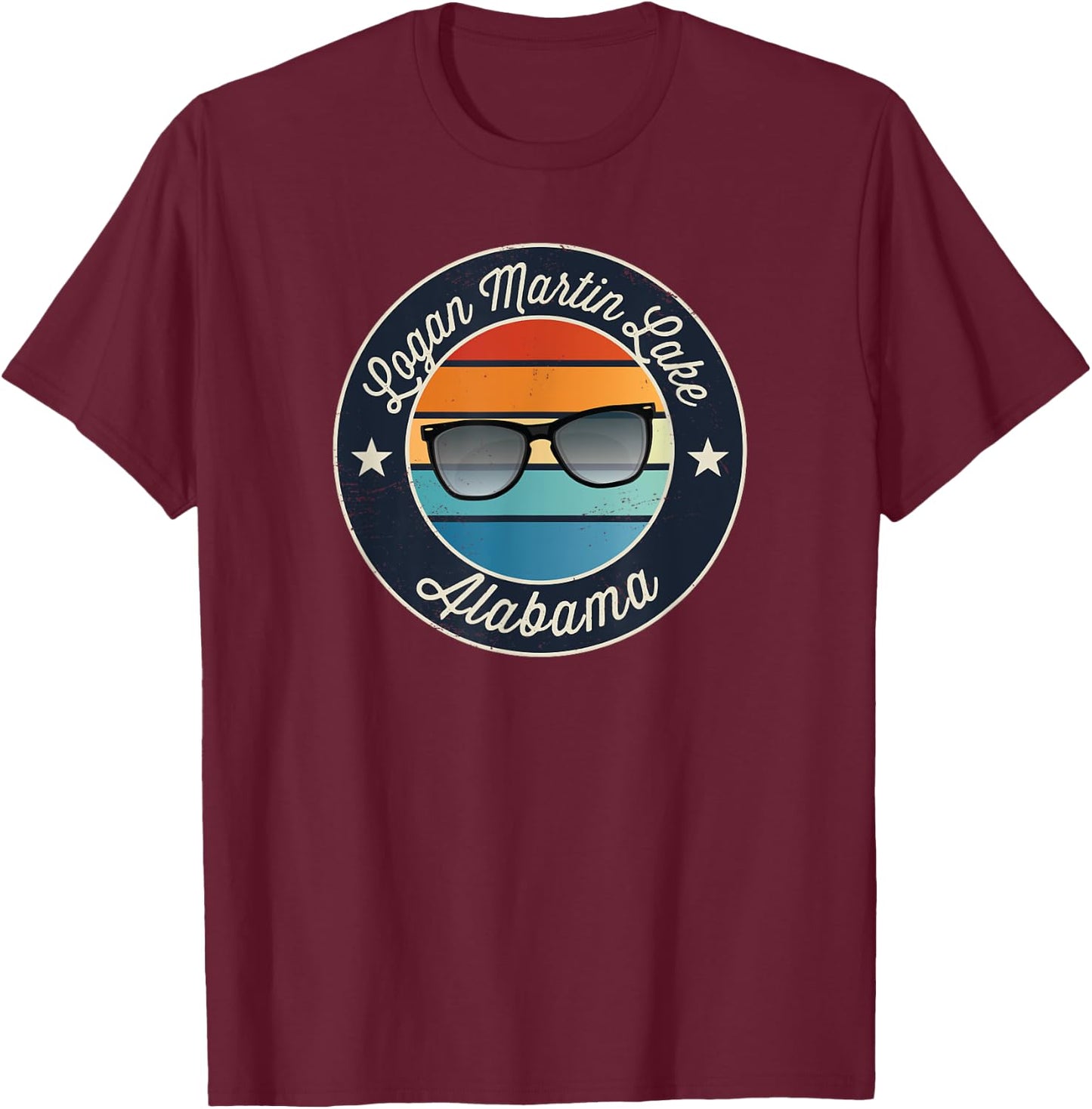 Logan Martin Lake - Alabama Souvenir T-Shirt - T-Shirt | Maroon