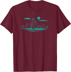 Desert Scene T-Shirt - T-Shirt | Maroon