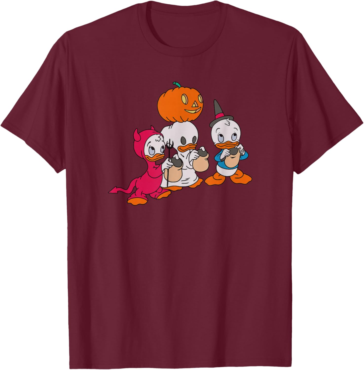 Disney DuckTales Halloween Trick Or Treat Costume Portrait T-Shirt - T-Shirt | Maroon