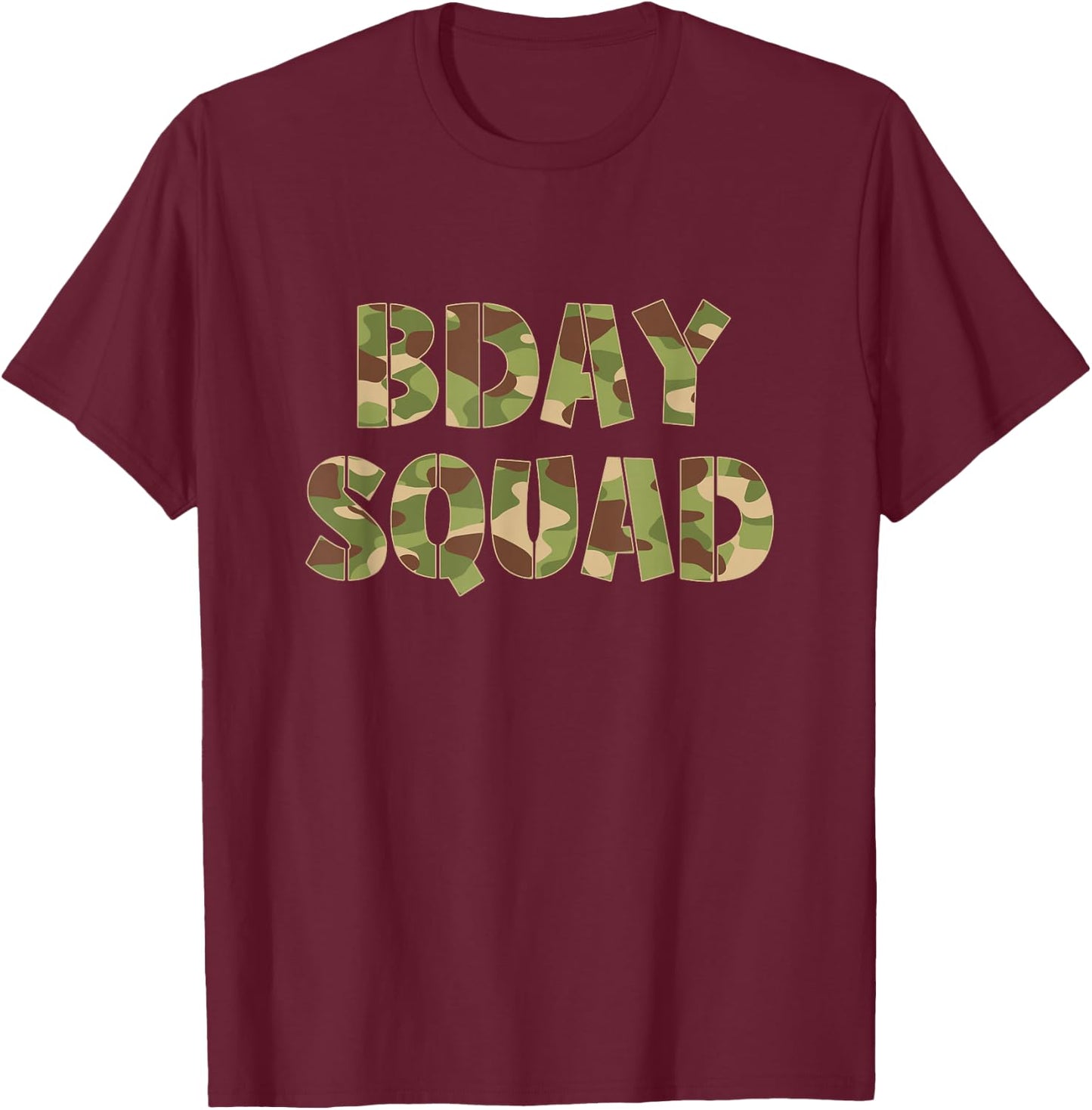 Birthday Squad Soldier Military T-Shirt - T-Shirt | Maroon
