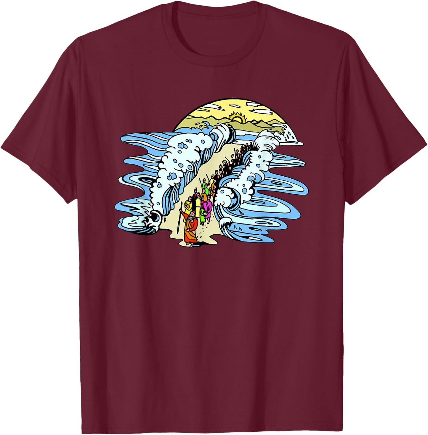 Moses Moshe Red Sea T-Shirt - T-Shirt | Maroon
