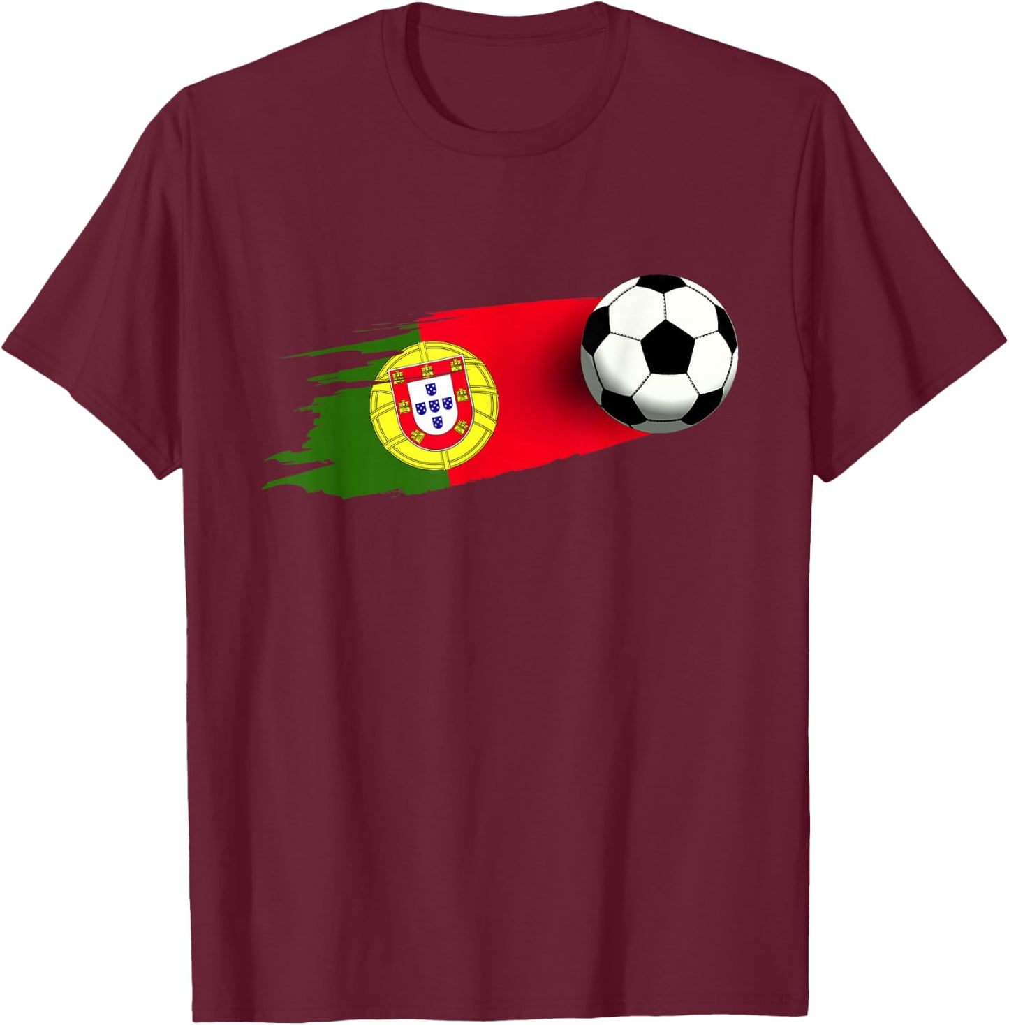 Portugal Flag Jersey Portuguese Soccer Team Portuguese T-Shirt - T-Shirt | Maroon