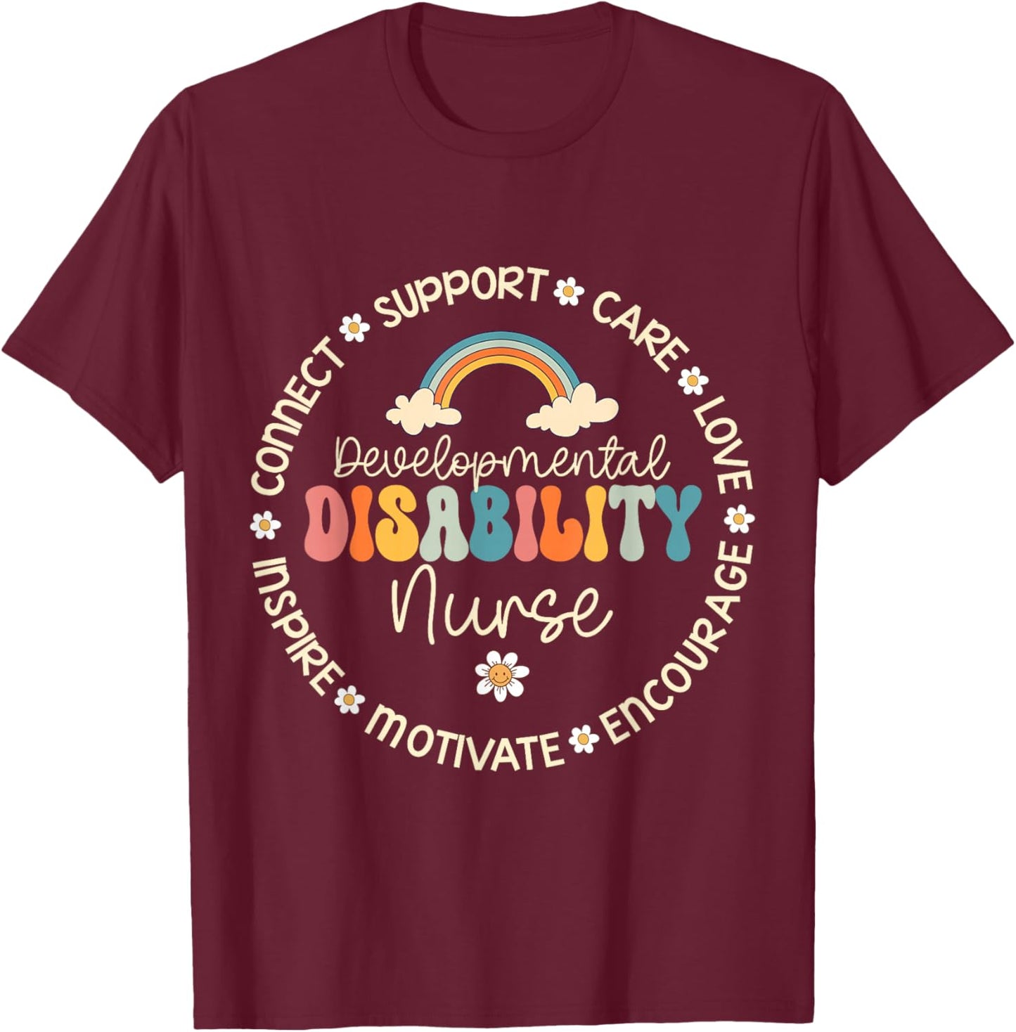 Developmental Disability Nurse Week Back to School T-Shirt - T-Shirt | Maroon