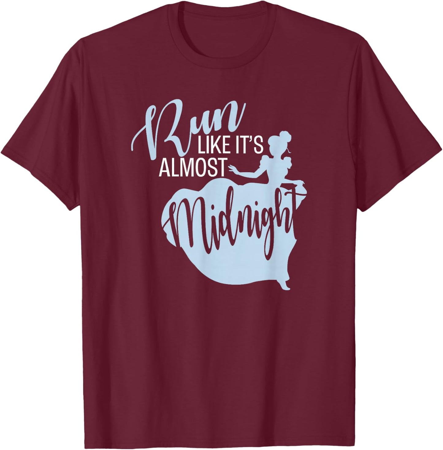 Disney Cinderella Run Like It's Almost Midnight Athletic T-Shirt - T-Shirt | Maroon
