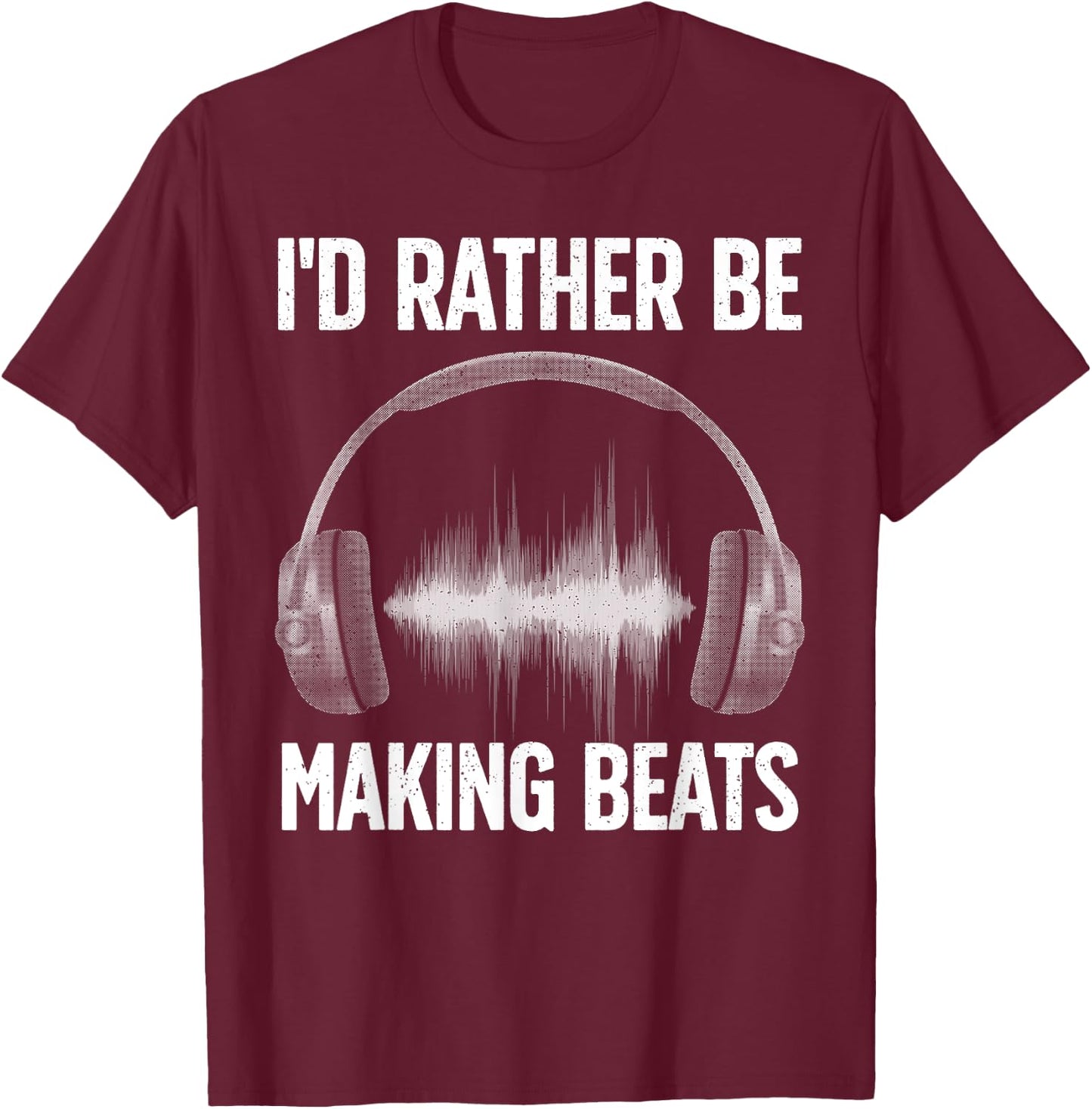Cool Music Producer Art Women Disc Jockey Beat Maker T-Shirt - T-Shirt | Maroon