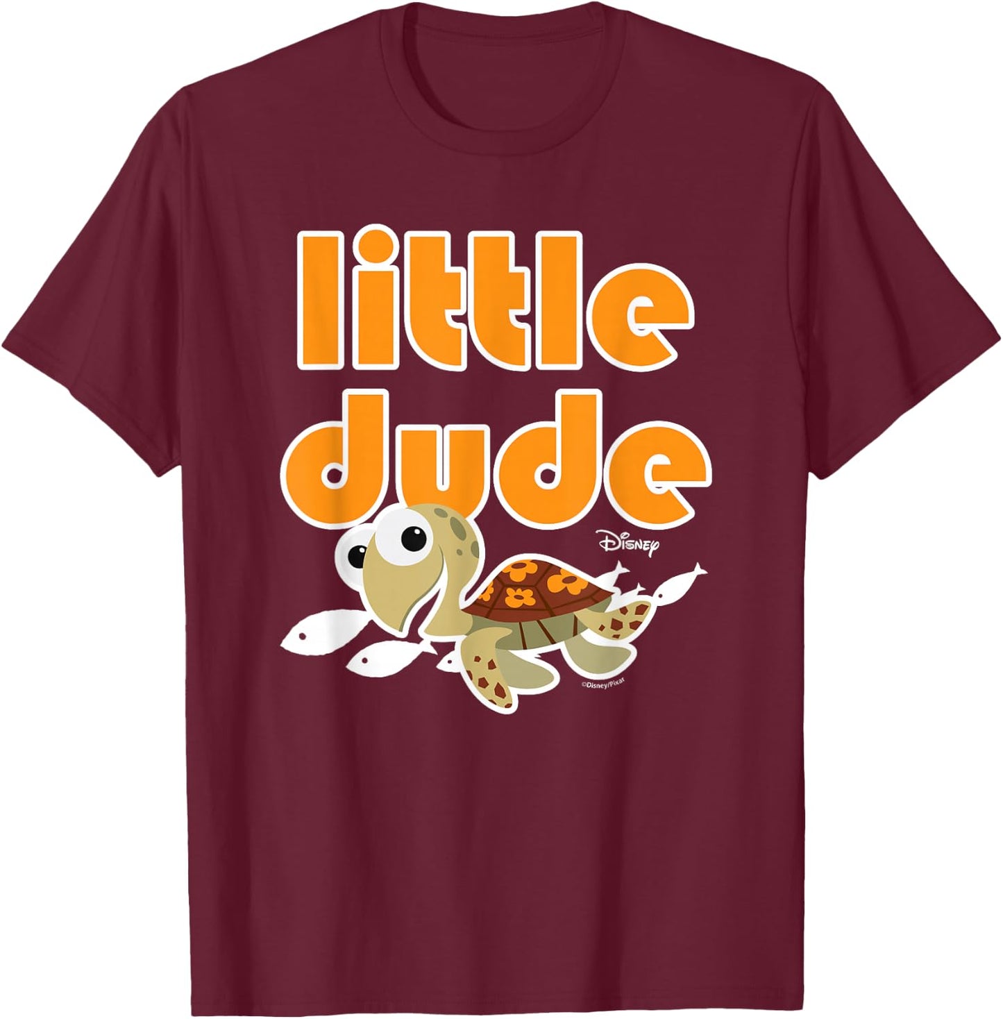 Finding Nemo - Squirt Turtle Little Dude T-Shirt - T-Shirt | Maroon