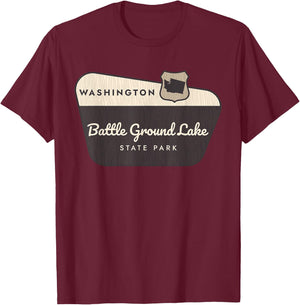 Battle Ground Lake State Park Washington Welcome Souvenir T-Shirt - T-Shirt | Maroon