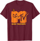 MTV - MTV Logo Jack-O-Lantern T-Shirt - T-Shirt | Maroon