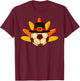 Cute Turkey Soccer Ball for Toddler Soccer Thanksgiving Day T-Shirt - T-Shirt | Maroon