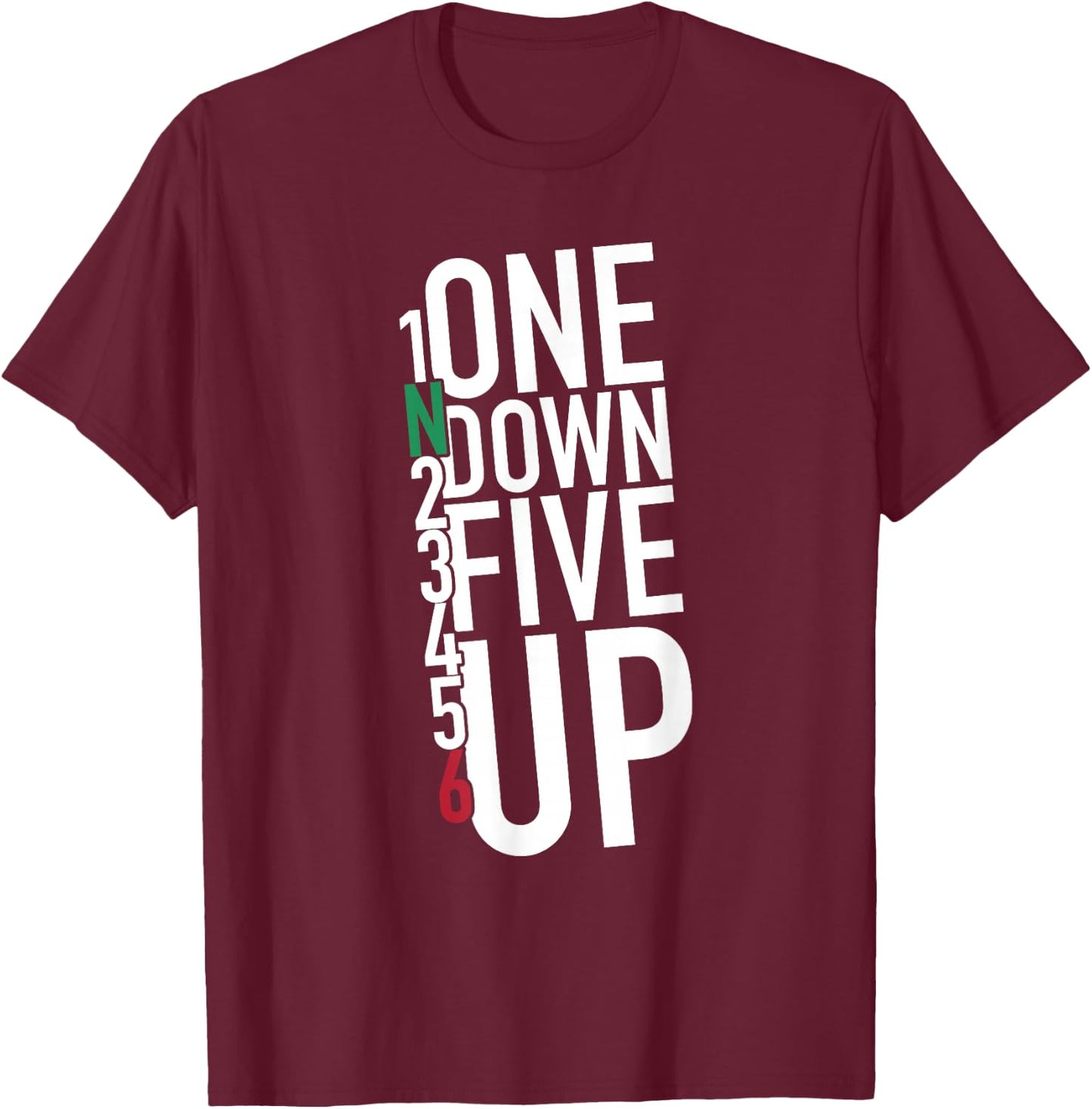 1N23456 Motorcycle Gear Shift Motorcyclist T-Shirt - T-Shirt | Maroon