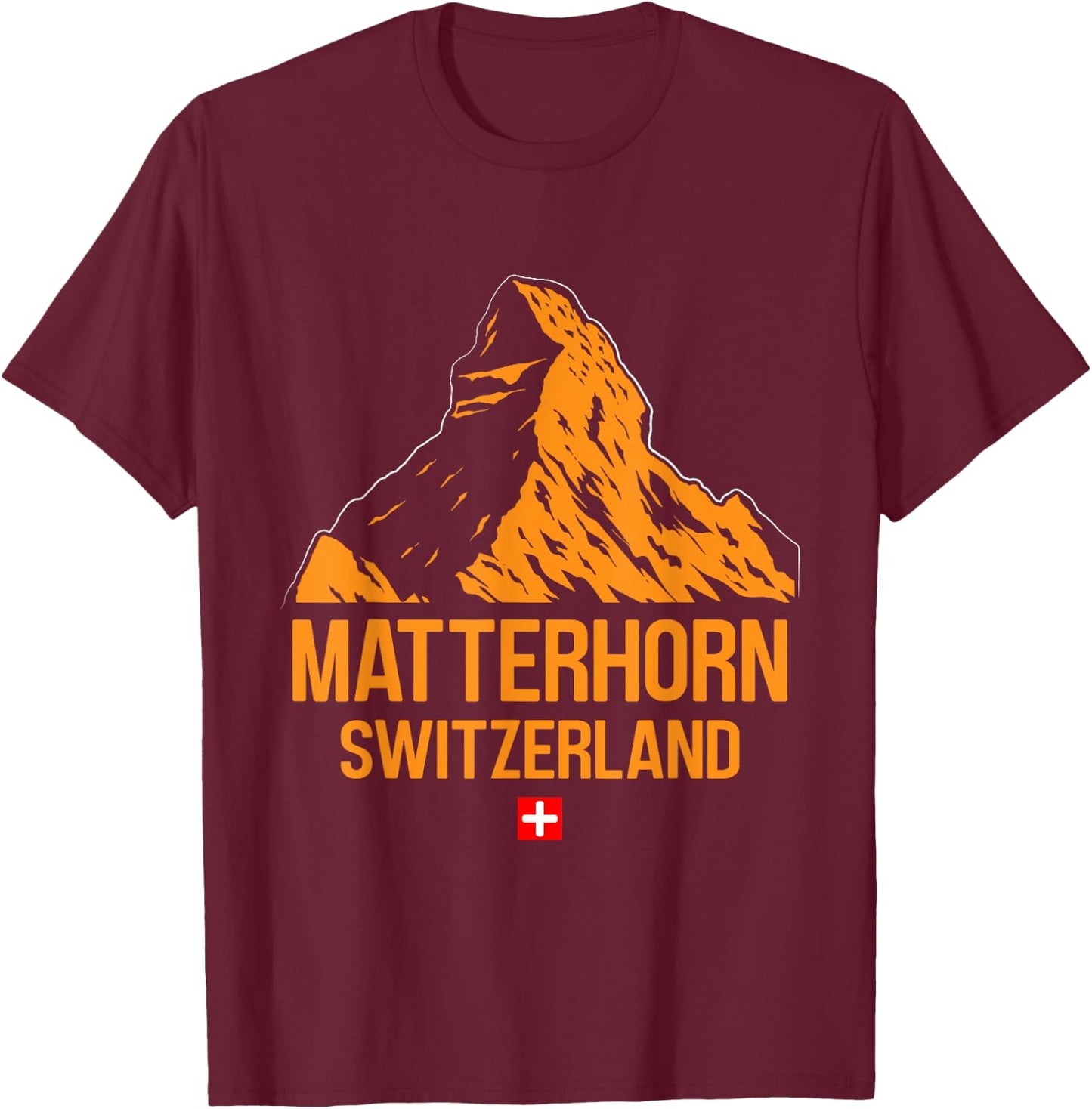 Matterhorn Hiker Mountain fan Climbing Hiking Mountaineer T-Shirt - T-Shirt | Maroon