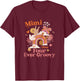 Mimi Mom 4th Birthday Four Ever Groovy Retro Bday Party T-Shirt - T-Shirt | Maroon