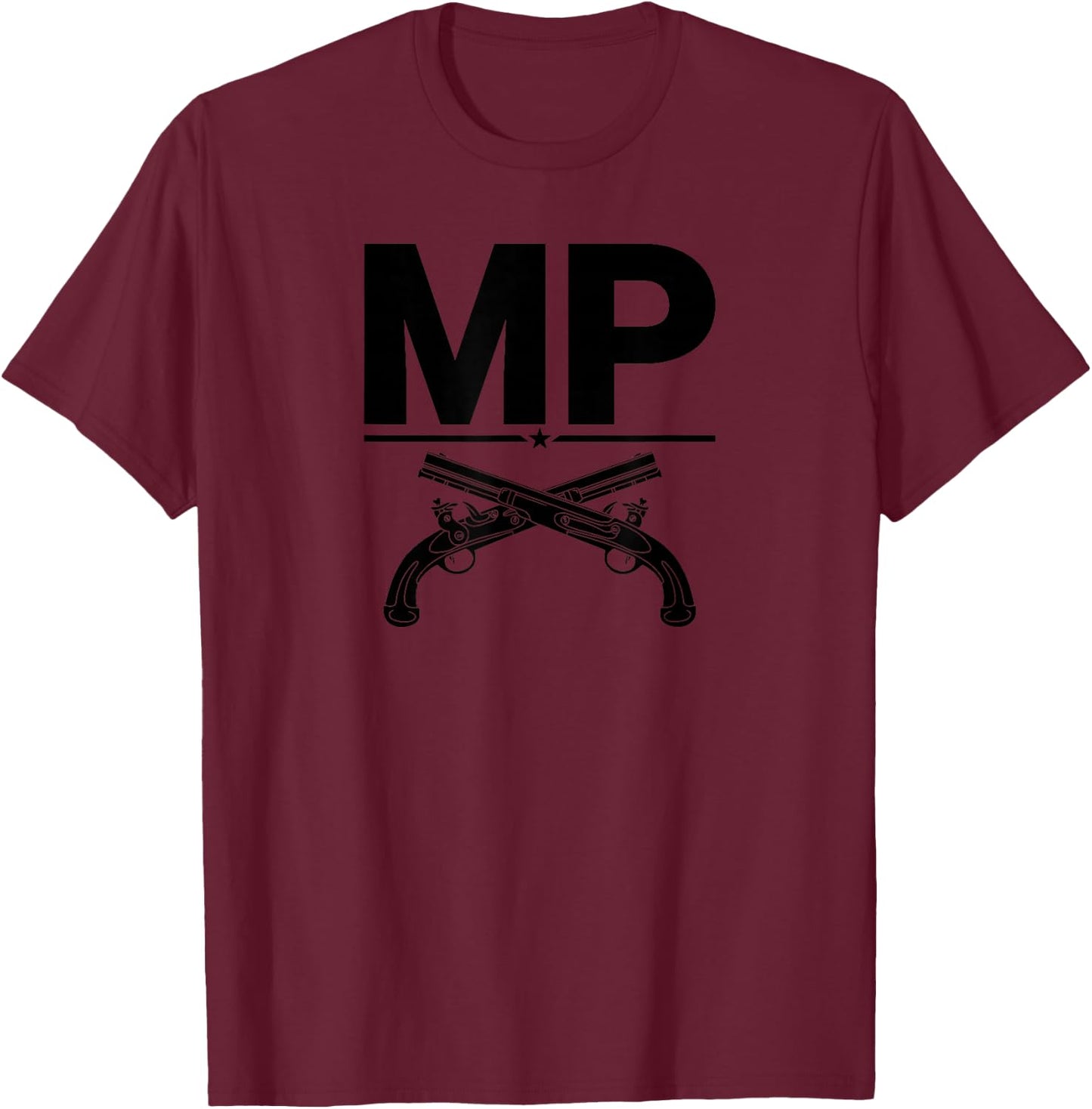 Mp Military Police Corps (black) T-Shirt - T-Shirt | Maroon